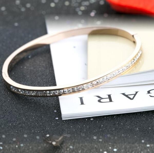 2018 gold bangles latest designs,slim diamonds stainless steel bangle bracelet