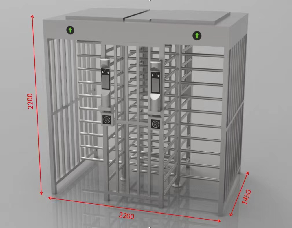 Durable 304 Stainless Steel Full Height Turnstile Gate with 5 Million Cycles and 620mm Channel Width for Secure Access Control
