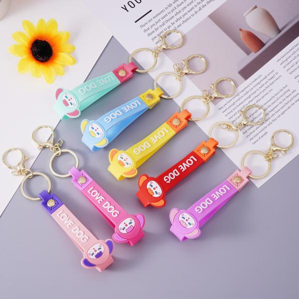 Силиконовый ключевой кольцо браслет ключевой цепочка держатель для женщин девушек запястье круглый ключик