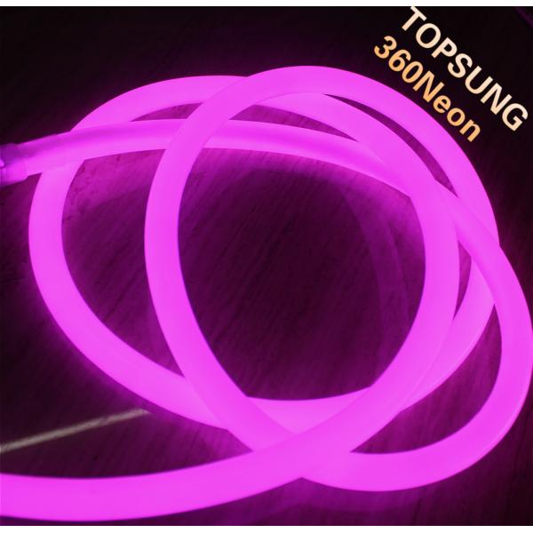 16 мм 360 градусов круглый розовый фестиваль освещения светодиодные неоновые флекс лампы 220V 120 SMD2835