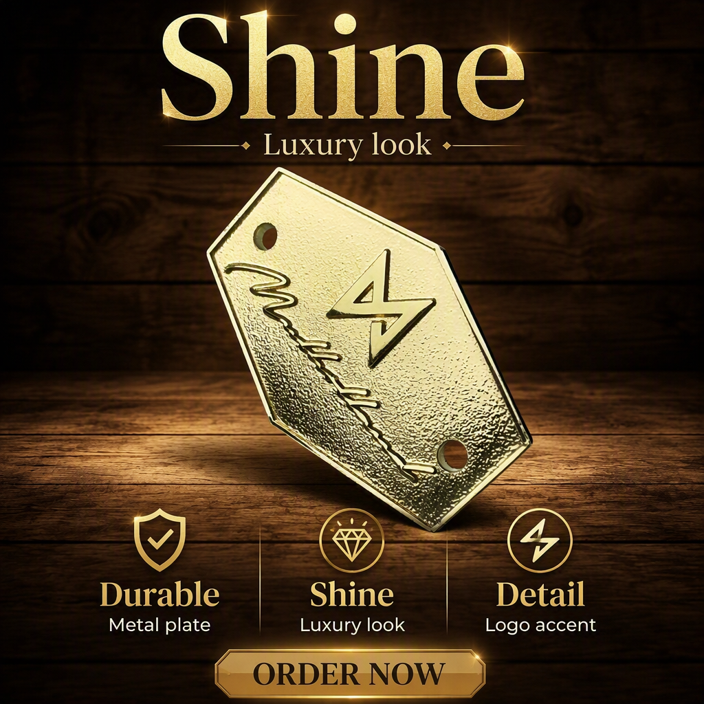 Customized Metallic Zinc Alloy With Luxurious Golden Embossed Texture