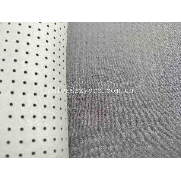 4mm Black Skid Proof Breathable Neoprene Fabric Roll Single Side Polyester Knitted