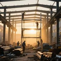 Multi Functional Metal Warehouse Buildings Prefabricated Z Purlin
