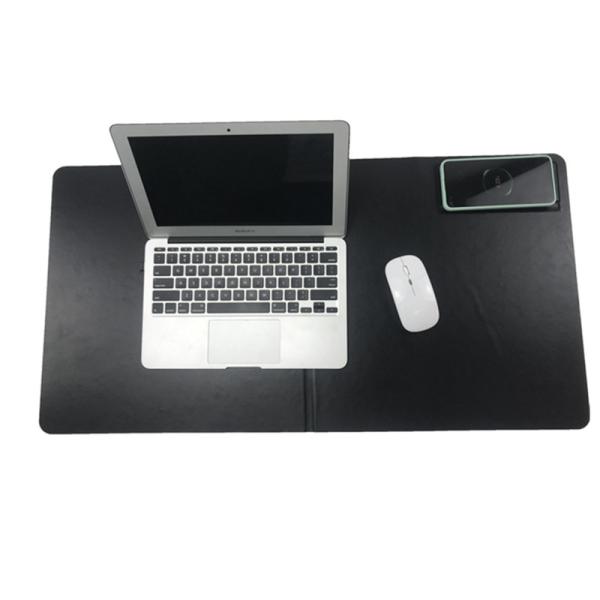 Folding Rectangle Leather Large Table Wireless Charging Mouse Pad Multifunctional