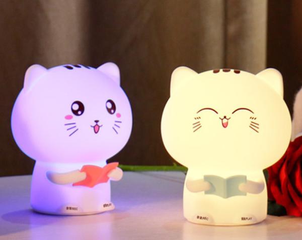 Certificado a pilhas de controle remoto do CE do OEM Kingda Kitten Night Light