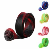 PET Braided Fishing Rod Protective Sleeves Custom Width Flame Retardant