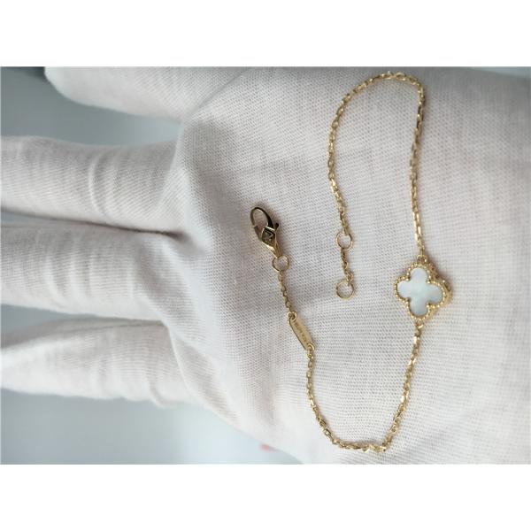 Van Cleef Arpels Sweet Alhambra bracelet 18k yellow gold with white mother-of-pearl