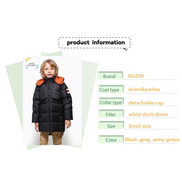 Kids Wholesale Winter Down Jacket Clothes Boys Casual Coat Folding Hooded Boys Jackets