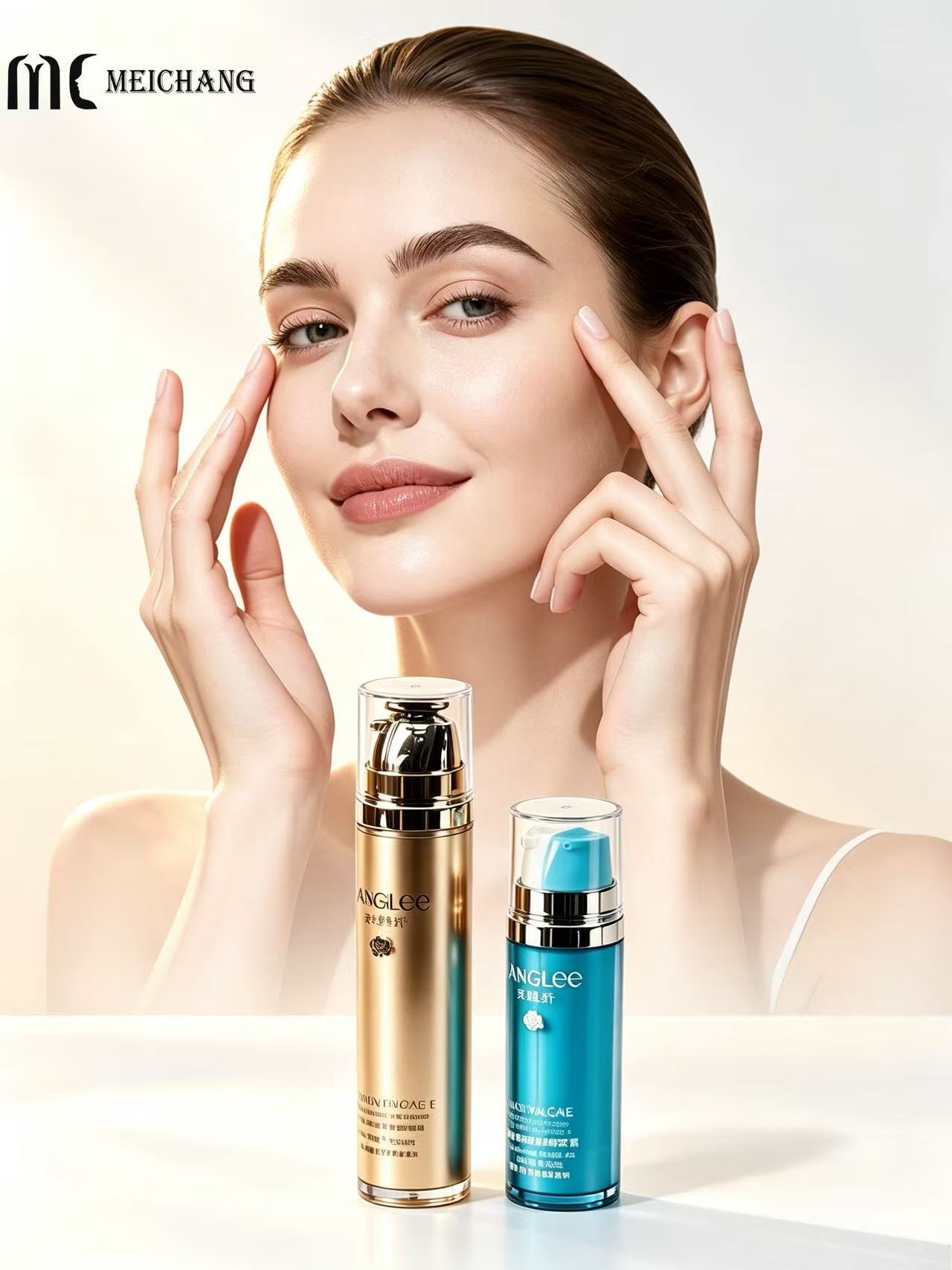 12.5+12.5ml / 15+15ml / 25+25ml Dual Wall Dual Chamber Double Pump Serum Bottle 0.25ml Fixed Dosage for Day & Night Skincare Packaging (Retinol & Vitamin C)(MC-1605)