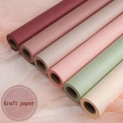Gift Wrapping 70gsm Craft Colored Paper Roll Foil Logo Printed