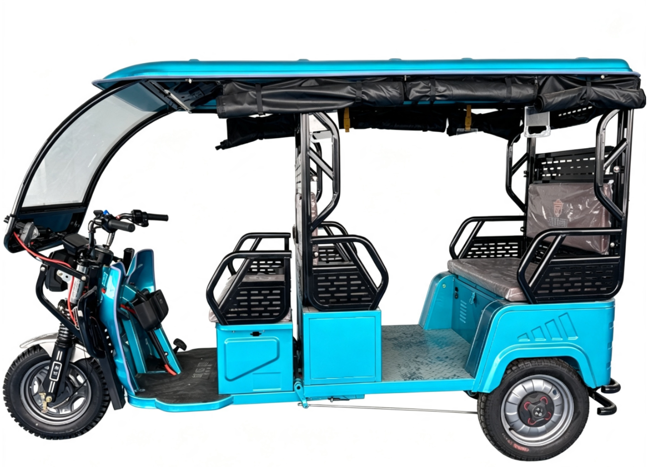 5-Passenger Electric Tuk Tuk with 800kg Max Load, 80km Mileage, and 48V/60V 1000W Motor for Commercial Transport