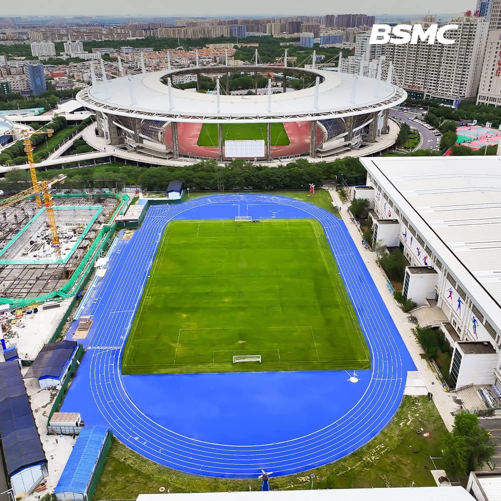 Best Shock Absorption Performance 13mm Hybrid System Synthetic Running Track World Athletics Certified Professional Running Track