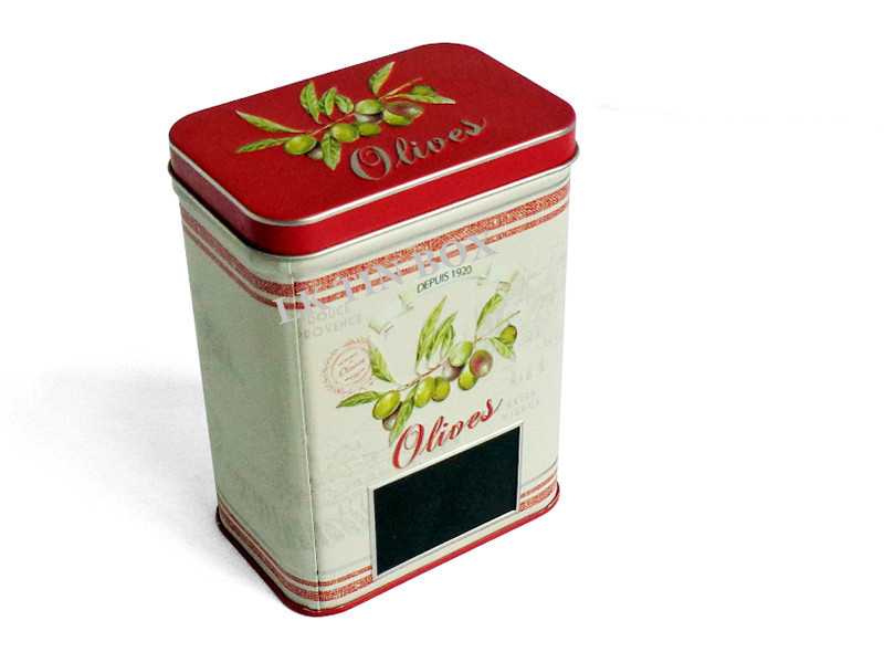 1 Hard Packed Printed Rectangular Cigarette Tin Box With Embossing And Plastic Insert