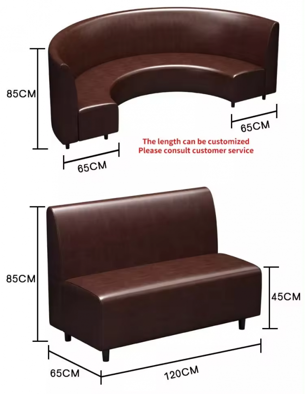 Commercial Pub C Shape Hookah Lounge Banquet Restaurant Booth Sofa and Dining Table Chairs Set