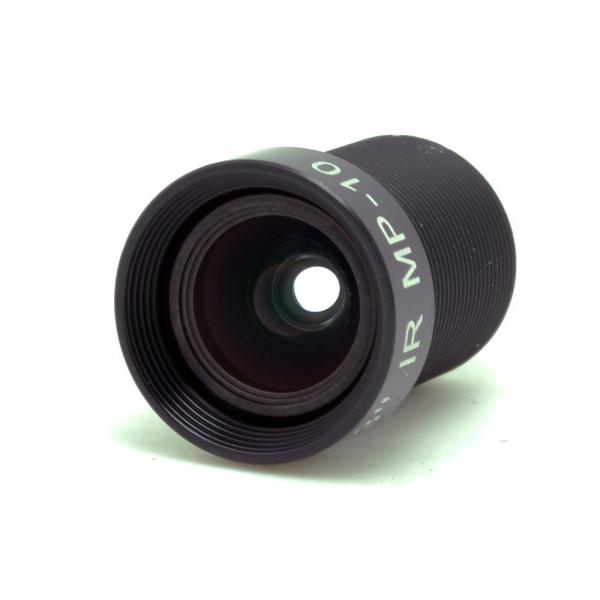 S Mount 4K Low Distortion Lens 5.4mm 1/2.3 F2.5 12MP 60 Degrees CCTV Wide Angle Lens