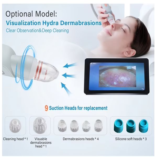 6 In 1 Oxygen Hydra Facial Machine Visible Pore Cleaning RF Lifting Skin Care System