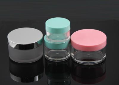 Transparency Frosted Bottle Plastic Cream Jars Capacity 80ml Of Silver