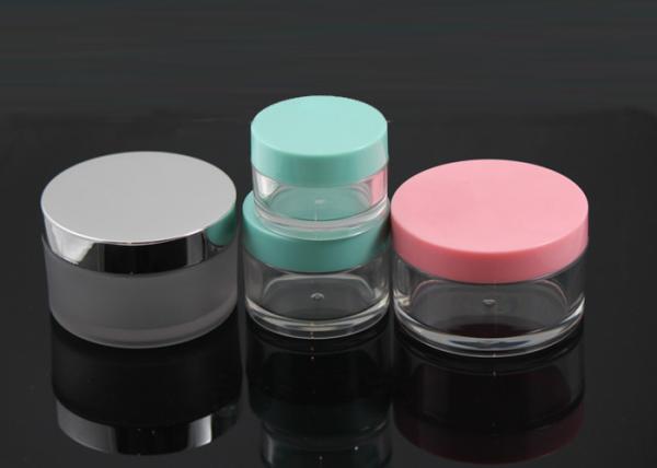Transparency Frosted Bottle Plastic Cream Jars Capacity 80ml Of Silver