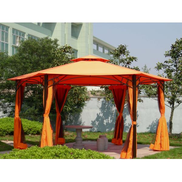 2.5*2.5*2.5M PVC Hexagonal Aluminum Canopy Gazebo Tent for Garden Outdoor Activities
