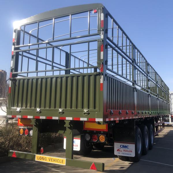 CIMC HUAJUN 3 Axles Cargo Truck Trailer Sales Tare Weight 7.5 Ton 13000*2500*3650mm