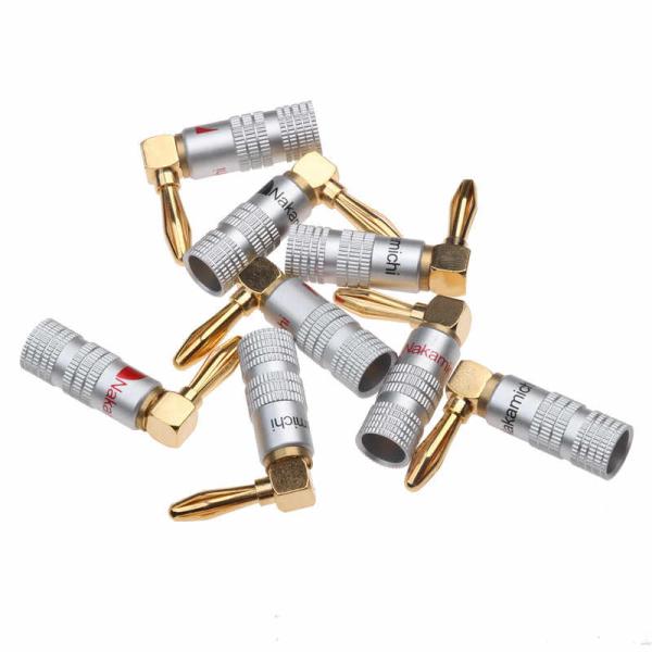 Степень 24K штепсельных вилок банана 90 Dia 4mm мужская Nakamichi универсальная