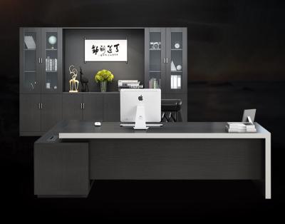 Black Commercial Office Furniture , Office Desk Furniture Multi Functional Modular