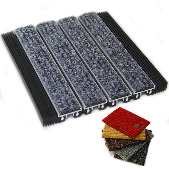 18 MM Depth Aluminum Profile Mats For Hotel Shopping Mall Commercial Building