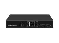 Conmutador PoE de 8 puertos Gigabit gestionado, conmutador de fibra ethernet, 120W, entrada AC100-240V
