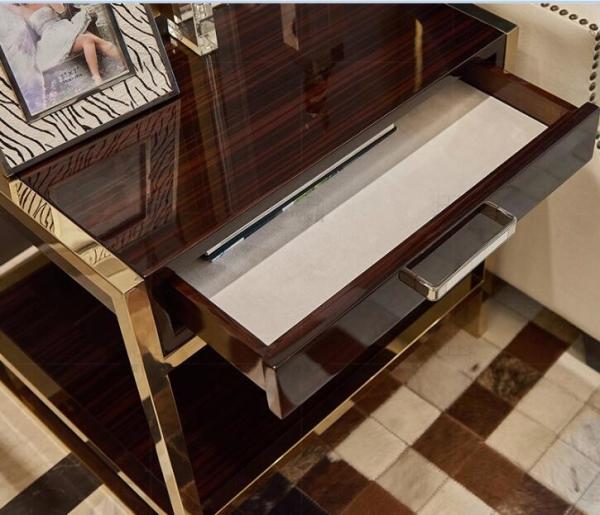 High End Hotel Bedside Tables 1 Drawer For 5 Star , Marble Top Nightstand