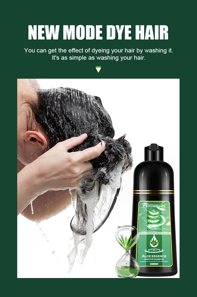 Shampoo Coloration Cheveux Mousse Rapide 3 en 1 Formule Végétale 500ml