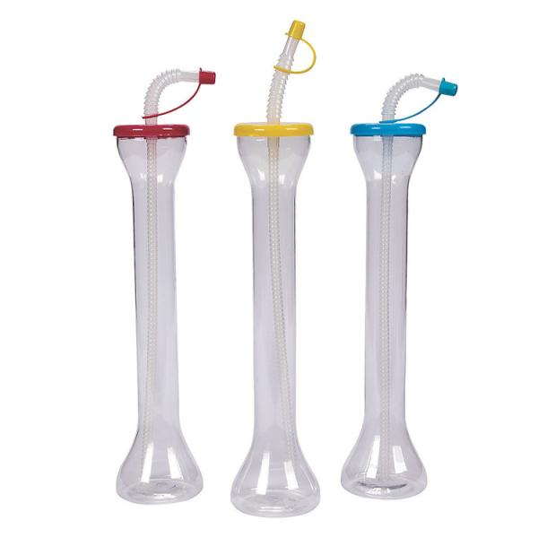Novelty Long Neck Party Yard Cups Cold Drinking Plastic Slush Cup