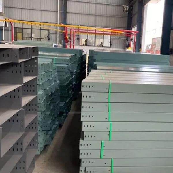 Wall Mount Solid Cable Tray 50mm Height Organized and Neat for Indoor Installations