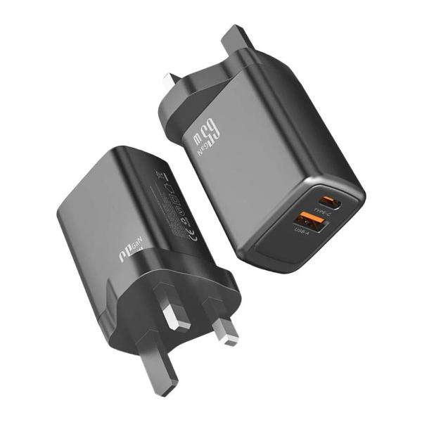 65W GaN 充電器 PD 急速充電 電源アダプタ USBc 充電器 CE FCC RoHS 認証 多機能ユニバーサル USB 充電器