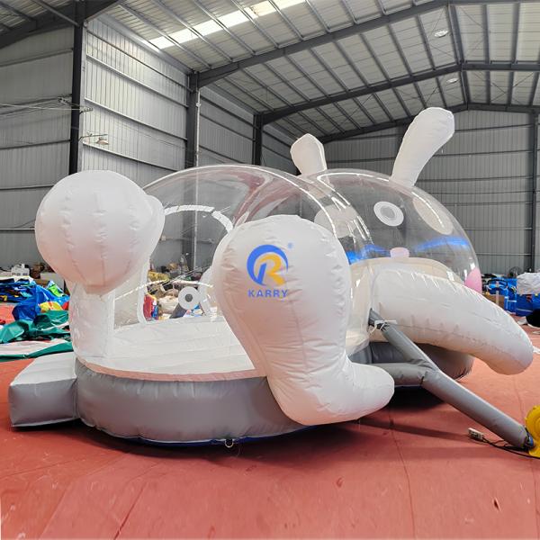 CE/EN71/EN14960 Certified Inflatable Bubble Tent for Toddlers White Outdoor Bounce House