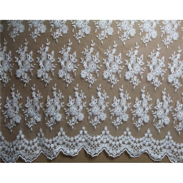 Diamond Mesh based Crown Style Embroidery Lace Fabric Crown for Women's Clothes