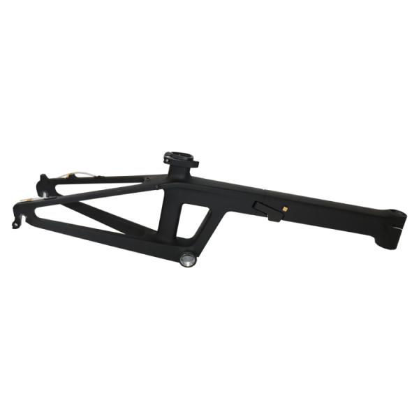 Sleek 20 Inch Carbon Bike Frame With Gloss Surface Processing Mode And BB92mm Pressfit