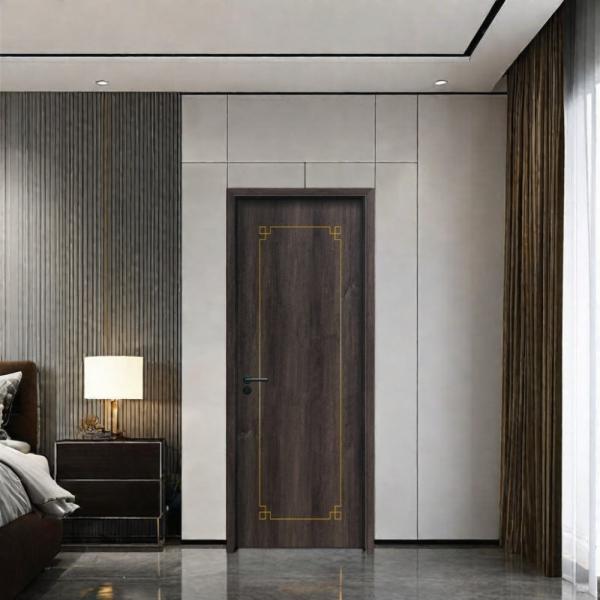Termite Proof High Durability WPC Hollow Door Embossed Surface Treatment