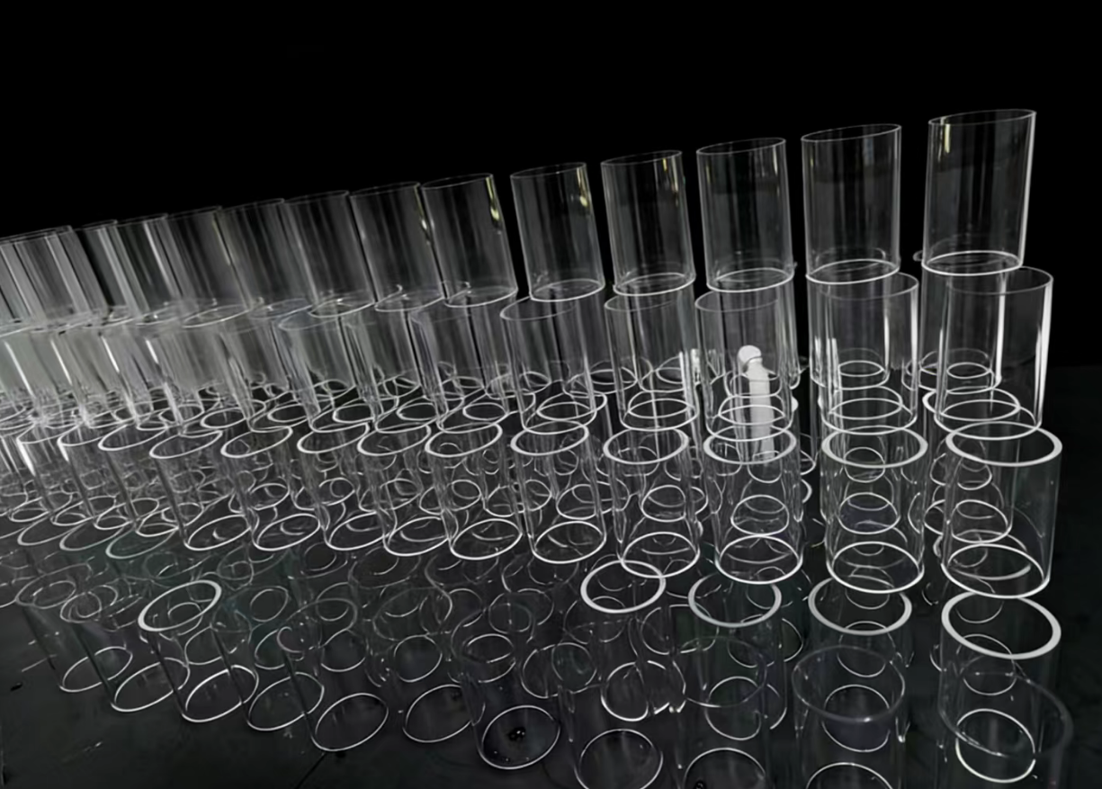 High Purity 99.9% Silica Content Quartz Glass Tubes Custom Welding Cutting