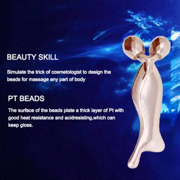 Zinc de aleación de cara y el cuello levantamiento masajista rodillo de la piel de ajuste de rejuvenecimiento herramienta de levantamiento facial