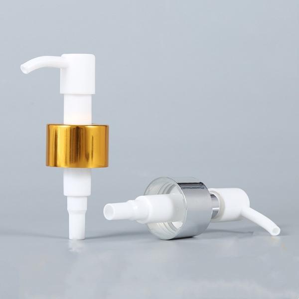Gold Silver Lotion Dispenser Plastic Pump 20/410 24/410 Aluminum Shampoo Makeup Remover Pump