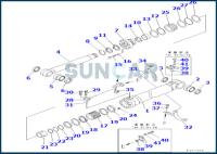 707-99-50620 serviço Kit For PC220LC-7L PC220LC-7 do cilindro de 7079950620 crescimentos