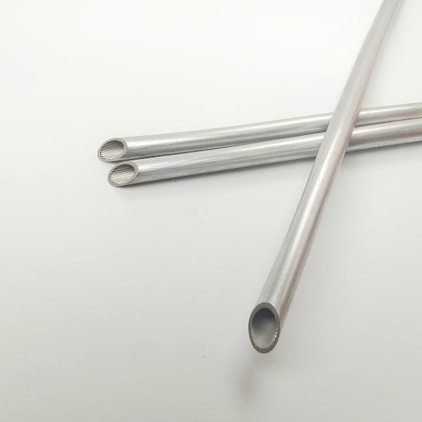 3003 Internal Thread Grooved Aluminum Pipe For Evaporators And Condensers D9.52mm