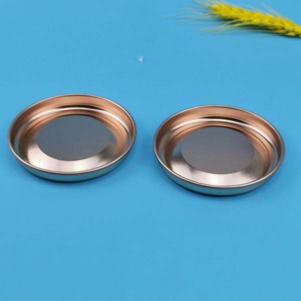 Silver Tinplate Paper Tube Plug Lid With Silk Screen Printing Logo