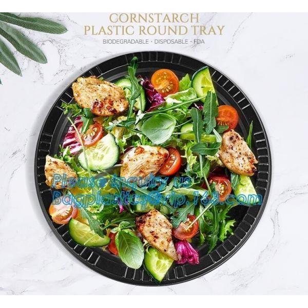 9inch Round White Dessert Bagasse Sugarcane Biodegradable Corn Starch Disposable Plate,Sugarcane Bagasse Plates bagease