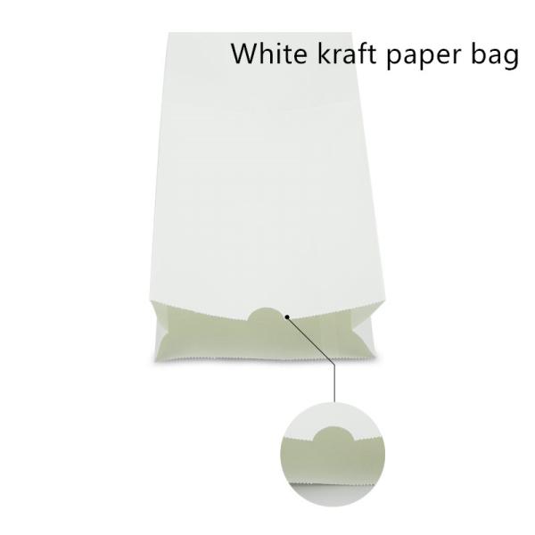 Recyclable 60gsm 70gsm White Kraft Paper Carry Bags For Food Packaging