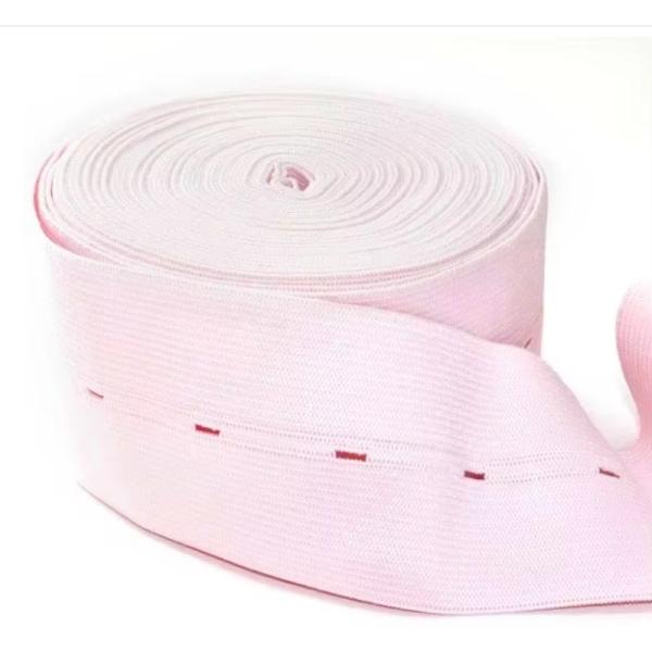 Fetal Heart Monitoring Buttonhole Elastic Polyester Knitted Adjustable Waistband for Kids