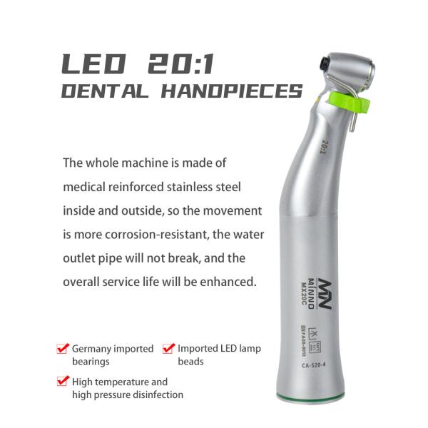 Контраугольная голова для стоматологии 20:1 Контраугольный низкоскоростной ручной редуктор имплантат хирургия S-Max SG20 патронный ротор