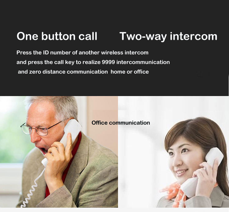 MT222E 9999 Two-way Radio Wireless Intercom System with 180° Panoramic View IP53 Rainproof Design and TF Card Local Storage