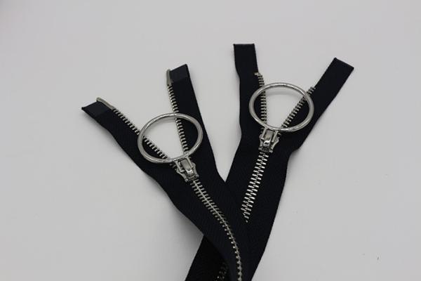 Double Metal Hook Two Way Metal Zip Open End Metal Zipper For Clothes/ Cardigan / Bags
