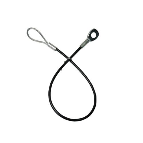 Stainless Steel Cable Lanyard Plastic Coated With Loop And Eyelet Terminal Ends